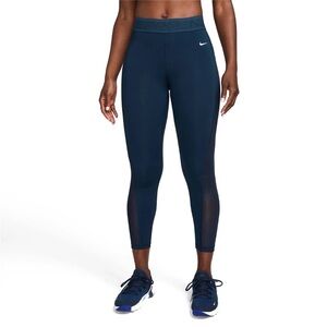 NWT Nike Pro Women's Mid-Rise 7/8 Mesh-Paneled Training Tights FN4981-478 Medium